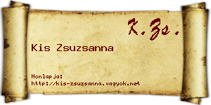 Kis Zsuzsanna névjegykártya